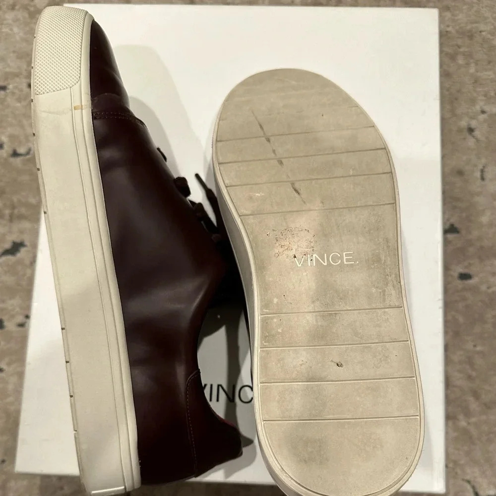 Vince Bale Leather Casual Sneakers size 8.5 - Picture 6 of 8